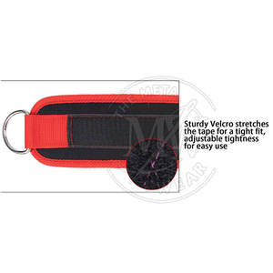 Sangles de cheville réglables 100 % nylon pour exercices de gym, avec boucle pour kickbacks, respirantes, écologiques, accessoires de fitness complets META - Product Image 3