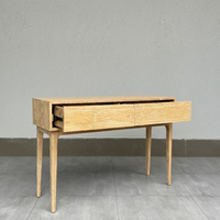 Table console moderne ronde en chêne massif, écologique, pour salle à manger et salon, meubles de maison