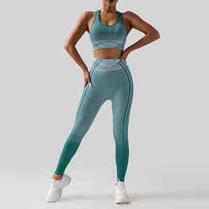 oem activewear for women yoga set <b>leggings</b> and top two piece stretchy comfortable fabric ideal for movement and exercise - Product Image 3