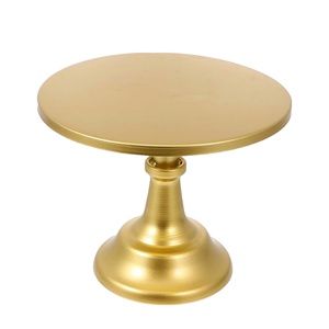 Premium Gold Metal Round Cake Plate with Stand for Wedding Event Party Home in Affordable Price From India - Product Image 5