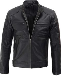 Chaqueta de Cuero Genuino de Manga Larga para Hombre, Nueva, Elegante, de Primera Calidad, Prenda Exterior Moderna, Chaqueta de Cuero PU de Moda para Hombre - Product Image 5