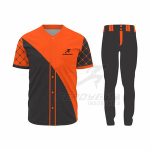 Camiseta de béisbol con botones completos de ajuste moderno, colores y logotipos personalizados, tecnología transpirable y absorbente de humedad, conjunto de estilo uniforme - Product Image 2