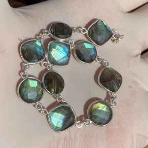 Handmade Labradorite 925 Sterling Silver <b>Bracelet</b> 8 Inch Adjustable Unique Fashion Jewelry Gift For Women Men - Product Image 4