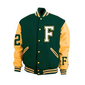 เสื้อแจ็กเก็ตเลตเทอร์เม็นดีไซน์พรีเมี่ยมเสื้อกีฬาแบบอินเทรนด์ทำจากโรงงาน - Product Image 2