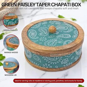 กล่องไม้สำหรับใส่จาปาตีพร้อมฝาปิด สำหรับการจัดโต๊ะอาหารที่สวยงามและมีประโยชน์ กล่องเก็บจาปาตีไม้แท้ ราคาดีที่สุด - Product Image 3