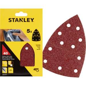 แผ่นกระดาษทรายรูปสามเหลี่ยมแบบหลายชิ้นยี่ห้อ Stanley พร้อมข้อต่อแบบเร็ว - Product Image 1