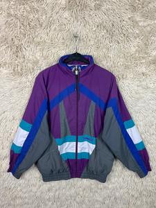 Ensemble de survêtement zippé avec logo personnalisé, patchwork, veste de survêtement imperméable coupe-vent, ensemble deux pièces, coupe-vent en nylon pour hommes - Product Image 3