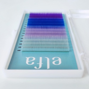 Extensions de cils individuelles ELFA fabriquées au Vietnam, en faux vison de 0,15 mm, faites à la main, légères, mélange de couleurs 8-20, cils longs naturels - Product Image 6