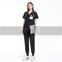 Ensemble de tenues médicales unisexes respirantes et extensibles, écologiques, style jogger, pour infirmières, uniformes d'hôpital, 100% coton