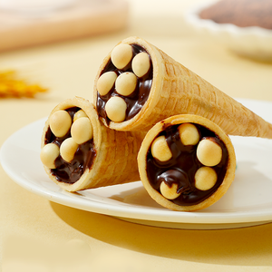 Cono crujiente de cacao, suministro comercial al por mayor, hora del té, chocolate, comer aperitivos, caja a granel, bolsa, galletas dulces y deliciosas malteadas - Product Image 2