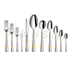 Ensemble de couverts en acier inoxydable écologique couverts en argent pour le dîner utilisation quotidienne de la cuisine et des fêtes-comprend couteau cuillère ustensiles - Product Image 1