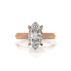 เครื่องประดับแฟนซีของผู้หญิง14K/18K ทอง Marquise ตัดเพชรนิรันดร์แหวนปาร์ตี้งานแต่งงานแฟชั่นสไตล์คลาสสิก - Product Image 1