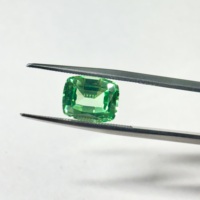 Saphir vert de culture, forme coussin, facetté, pierres précieuses en vrac pour la fabrication de bijoux, procédé de fusion à la flamme, corindon 10x14mm