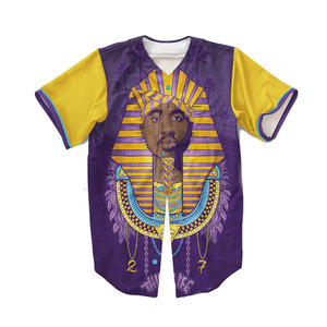 Camiseta de béisbol con diseño deportivo para hombre, ropa deportiva personalizable, material suave, con estampado allover, por sublimación, OEM - Product Image 1