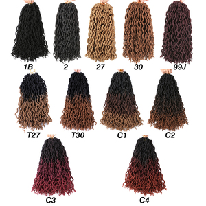 Extensions de cheveux synthétiques ondulés Gypsy Locs de 18 pouces, 100g, tresses synthétiques Gypsy Faux Locks, ombrées, tresses jumbo, tresses au crochet, cheveux Gypsy Locs - Product Image 6