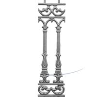 Rampe de balcon réglable sans cadre en fonte et aluminium, design moderne, fixation au sol, résistante à la rouille, à l'eau et aux UV
