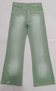 Jeans Anchos de Mezclilla para Mujer con Cintura Ajustable con Botones y Pierna Recta - Product Image 3