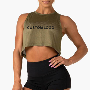 Camiseta corta básica para mujer, camisetas sin mangas transpirables y elegantes para mujer, ropa de gimnasio, camisetas sin mangas cortas de algodón suave, compradores B2B - Product Image 1