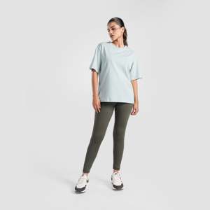 Camiseta GA Oversize de Color Verde Menta Claro, 100% Algodón - Product Image 4
