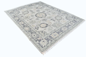 พรมขนสัตว์ oushak ขนาดใหญ่งานตามสั่งแบบถักมือดีไซน์ดอกไม้สวยงามทันสมัยหรูหราตกแต่งพื้นสำหรับบ้านห้องนั่งเล่น - Product Image 4