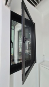 Holcom Vietnam puente térmico ventana abatible de aluminio para edificios LowE doble vidrio para dormitorio, sala de estar, cocina - Product Image 2