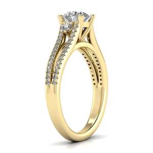 Bague solitaire en diamant rond taillé 0,70 ct, couleur F, clarté VS, diamant cultivé en laboratoire, en or 14 carats, pour mariage, fiançailles, soirée. - Product Image 2