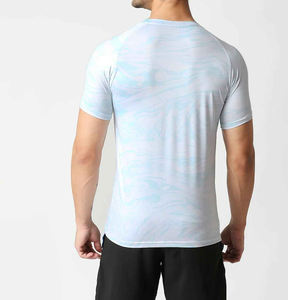 Fabricación en fábrica Camisetas de sublimación Suministro de fábrica Camisa de sublimación de buena calidad Camiseta de manga corta Impresión personalizada - Product Image 3