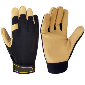 ถุงมือนิรภัยหนังใหม่สำหรับช่างถุงมือปรับแต่งระบายอากาศใส่สบายกันลื่นจากประเทศปากีสถาน - Product Image 1