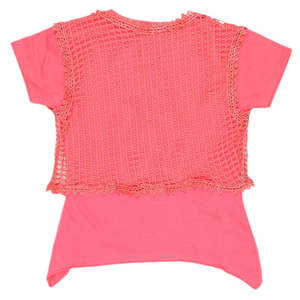 Camiseta elegante de media manga para niñas - Rosa - Product Image 2