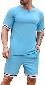 2025 nouveauté hommes lettre impression T-Shirt pantalons de survêtement ensemble Logo personnalisé Style sportif tissé deux pièces tenue d'été - Product Image 3