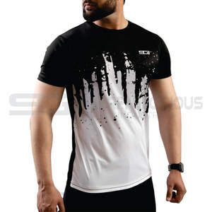 Article le plus vendu T-shirt imprimé personnalisé par sublimation 100% polyester Sport Gym à séchage rapide col en O T-shirt à manches courtes par sublimation - Product Image 5