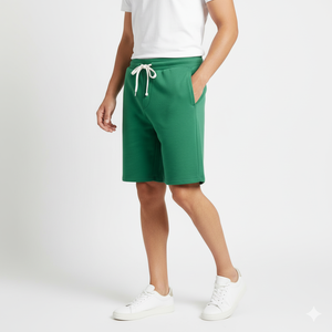 Men Cotton Fleece Shorts 100% Cotton Fleece Sweat shorts Custom Fitness Gym Training Jogging Knee Length Sweat Shorts - Product Image 2