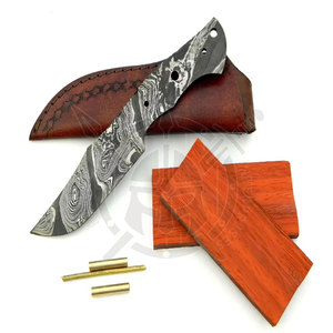 Kit de fabrication de couteaux de chasse et de camping en acier Damas de haute qualité, personnalisable, multifonctionnel, pour l'extérieur, garantie 3 ans - Product Image 1