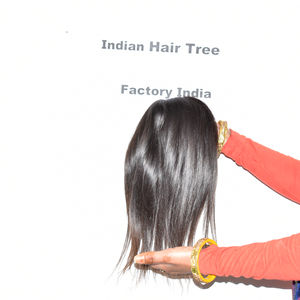 Extensions de cheveux humains 100% naturels, lisses, brésiliennes, double trame, meilleure qualité, avec Remy, non traitées chimiquement - Product Image 5