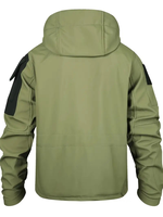 Veste de safari d'hiver pour homme, épaisse, 100% polyester, à capuche, coupe-vent, imperméable, respirante, écologique, séchage rapide, fermeture éclair