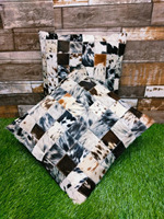 Nouveau fait à la main canapé oreiller Vintage véritable peau de vache coussin couvre 19 "à la main Art maison cas décoratif broderie coussin Arts
