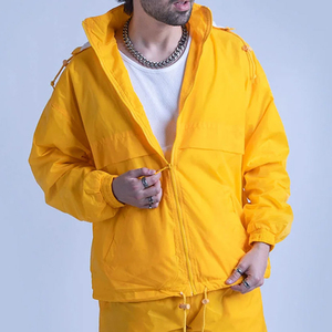 ชุดวอร์มสองชิ้นระบายอากาศได้ดีผ้าไนลอนสีพื้นลำลองสำหรับฤดูหนาวของผู้ชายชุดออกกำลังกายสำหรับยิมและวิ่ง - Product Image 4