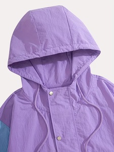 Chaqueta Cortavientos Impermeable de Secado Rápido para Exteriores, Ropa de Entrenamiento para Correr, Personalizable para Hombre, Transpirable, con Bloques de Color, de Poliéster, Corte Holgado, RGL - Product Image 3