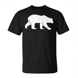 <b>Walking</b> Polar Bear T-<b>Shirt</b> Black Unisex Adult Size Medium - Product Image 2