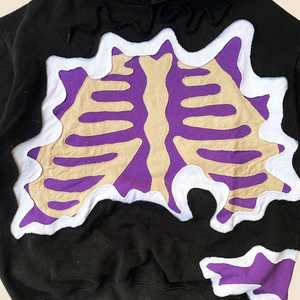 Sudadera con Capucha Extra Grande de 400g para Hombre, 100% Algodón, Forrada, de Alta Calidad, Personalizada, con Patrón de Letras Otoñales - Product Image 3