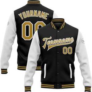 Wholesale Custom Patches embroidery logo <b>man</b> leather sleeve baseball letterman varsity <b>jacket</b> for <b>man</b> in reasonable price - Product Image 5