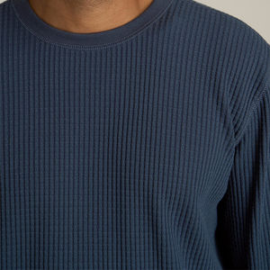 Camiseta estampada de manga larga de algodón 2025 holgada para hombre 100% mangas completas lisas con diseño único - Product Image 3