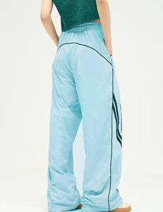 Diseño elástico en 4 direcciones que garantiza máxima movilidad, corte relajado, ropa informal de calle, pantalones anchos y holgados para mujer, verano. - Product Image 2