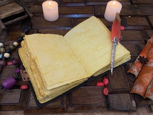 Diario de cuero hecho a mano vintage con estampado de ciervo, libro de hechizos de sombras, diario Grimoire encuadernado en espiral - Product Image 6