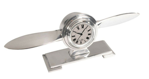 Orologio da tavolo aereo con ali ed eliche, perfetto per gli amanti dell'aviazione e l'arredamento di casa o ufficio a tema retrò. - Product Image 2