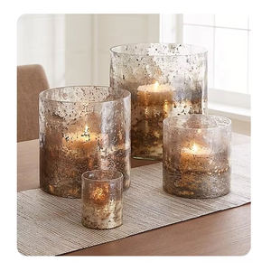 Precio de fábrica Vela de vidrio grande Vela de vidrio disponible en color y diseño atractivos - Product Image 6