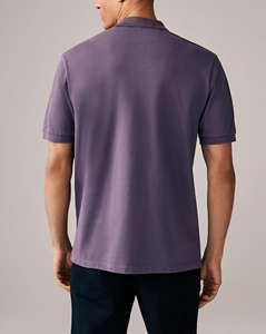 2025 nouveau Style hommes à manches courtes Polo décontracté Jersey T-Shirt avec motif solide 240 grammes tissu poids Collection d'été - Product Image 1