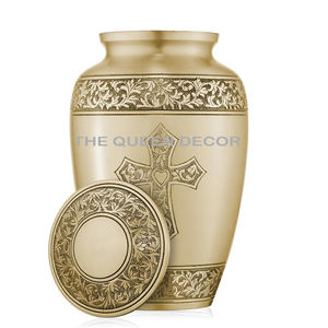 Urnes de crémation en métal de conception artisanale pour les cendres humaines Nouveau design d'urnes en métal faites à la main Fabricant en gros - Product Image 5