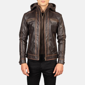 Veste en cuir véritable de luxe 2025 pour hommes, veste bomber en cuir véritable de haute qualité, veste d'aviateur vintage marron, vente en gros - Product Image 2
