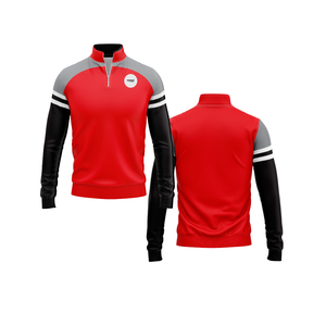 Haut d'entraînement à fermeture éclair quart personnalisé hommes femmes vêtements de sport pour jeunes pull d'équipe à séchage rapide - Product Image 2